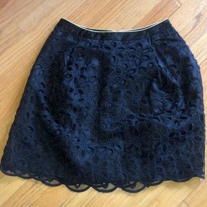 Black Daisy Floral Lilly Pulitzer Skirt NWT